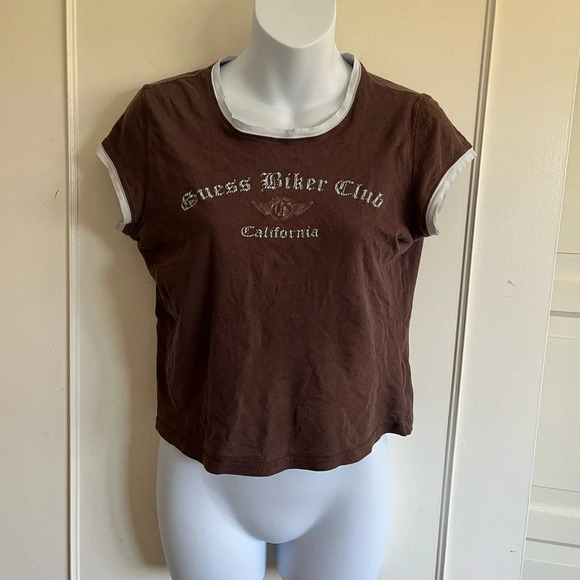 VINTAGE 90's Guess jeans baby tee cropped  shirt - Picture 1 of 7